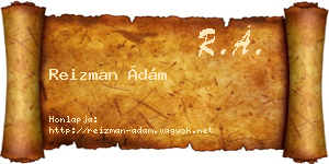 Reizman Ádám névjegykártya